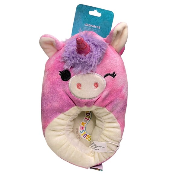 Squishmallows Pink Unicorn Slippers Size 11/12 Toddler Girl NEW NWT - Picture 4 of 10